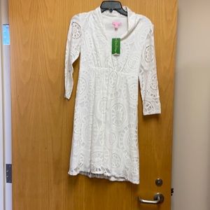 Lilly Pulitzer White Lace Dress NWT Size M